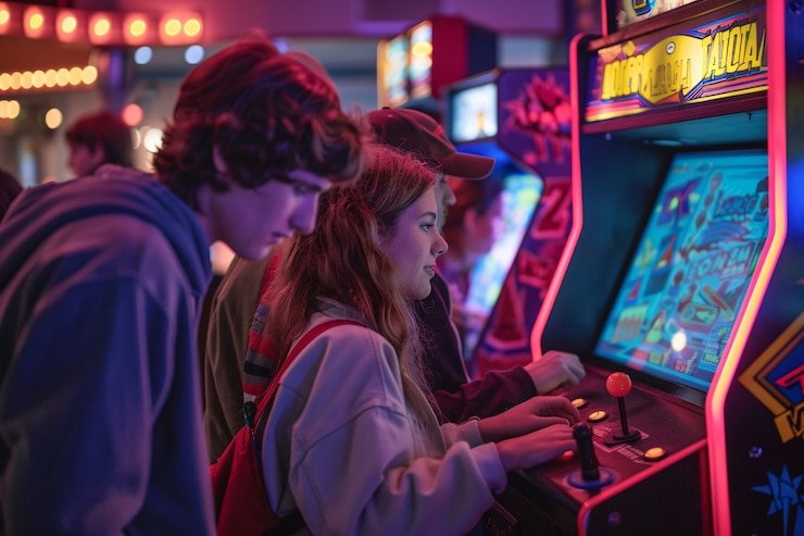 Tata letak meja Texas Poker dengan posisi pemain dan dealer button